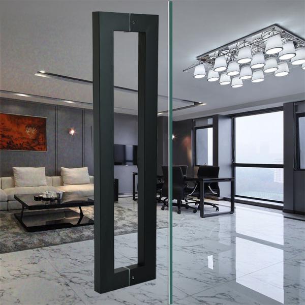SS304 Modern Design Stainless Steel Single Glass Door Pull Handle for Interior Door