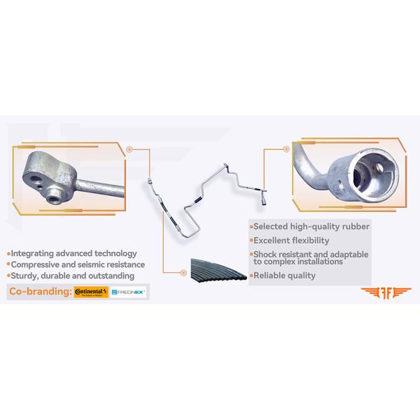 Volkswagen 6Q1820741AC Discharge AC Pipe Polo 1.4L 1.6L Alumnium Fits 05-11