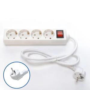 250V Extension Cord Universal Socket 3M 5M Cable 4-Hole Power Strip 3x4 Power