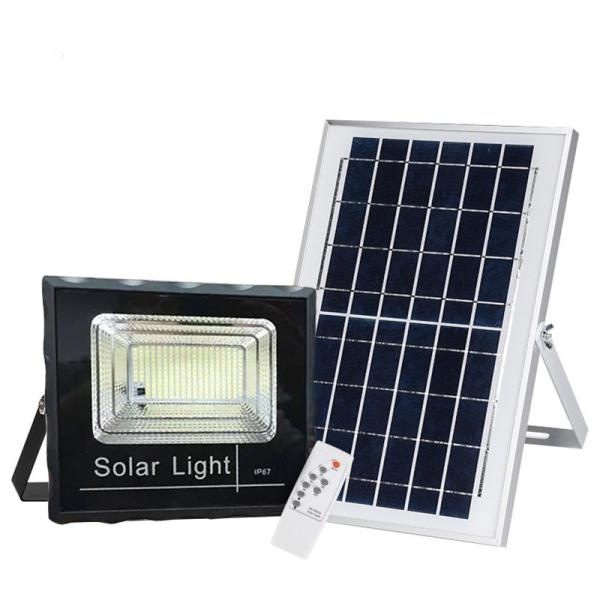 Yard 100W Solar Flood Light Dusk To Dawn Outdoor Lights With Remote Control