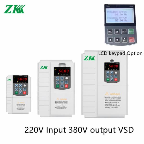 1.5kw-18kw Vector Control VFD 220V Input 380V Output With Over Current