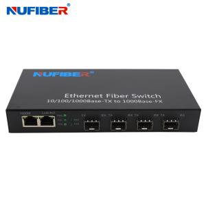 4 1000M To 2 SFP Port Gigabit Ethernet Switch With Iron Case