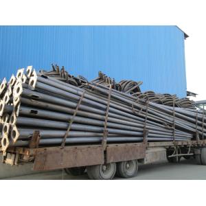 8M double arm twist decorative Q235 Octagonal RED and yellow 60W led module cob