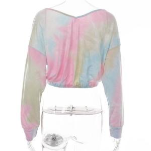 OEM maufactory European and American polyester new long -sleeved V -neck loose