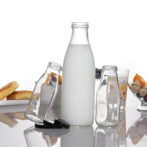 Transparent Glass Milk Containers Chili Sauce Glass Bottle 8oz 12 oz