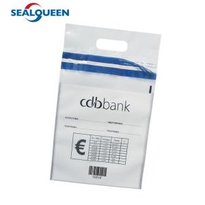 A4 Size LDPE Security Bag Plastic Tamper Evident Bank Deposit Bags For Cash