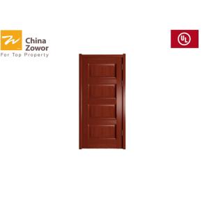 China 60 mins Black Walnut Veneer Finished Single Leaf Solid Wood Fire Rated Doors For Hotel on sale