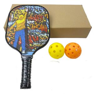 Raquete Fiber Carbon Pickleball Paddle Pp Honeycomb Custom Logo Pickleball