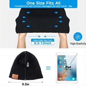 Quality 3in1 Adjustable Music Beanie Bluetooth Hat Easy To Pair With Smartphone for sale