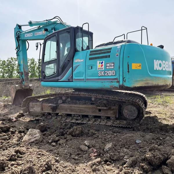 Japanese Original Used Kobelco SK200 Excavator 0.8m3 Bucket Capacity 110kw Rated Power