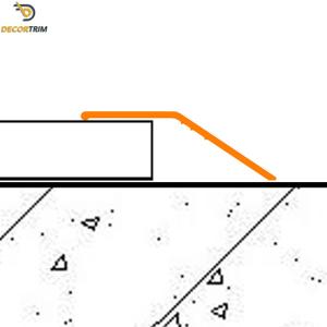 2500mm Floor Edging Trim , Same Height Floor Joining Strips Anodized Matt Silver