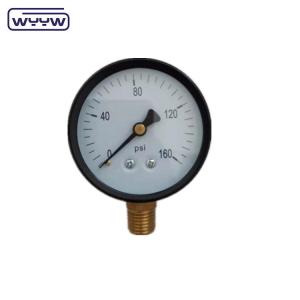 60mm Economy Pressure Gauge Manufacturer With Rubber Protective Cover