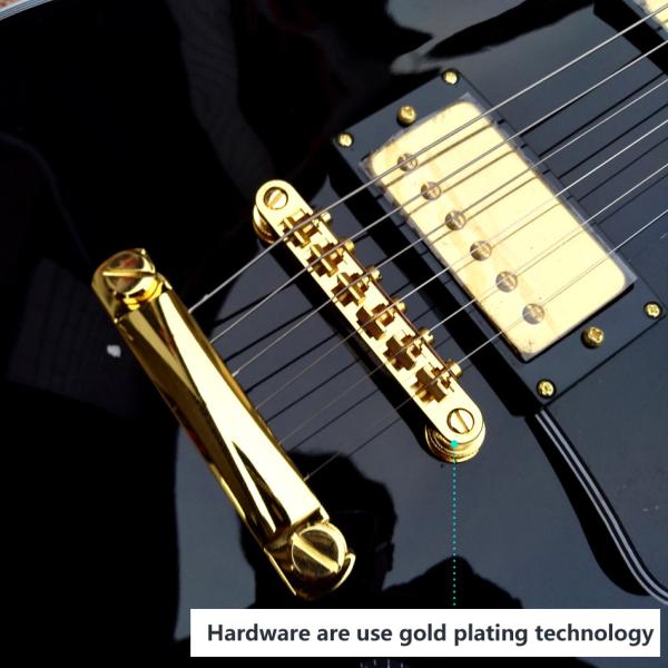 Guitar recording video appreciation custom mahogany black lpcustom electric guitar gold hardware