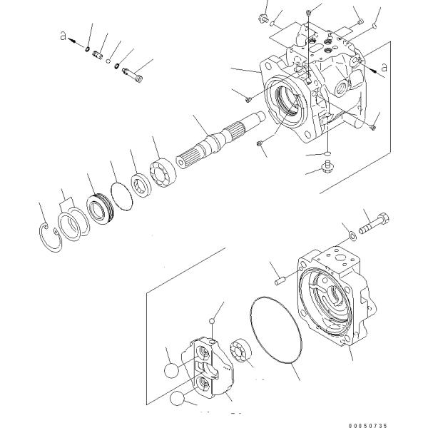708-1W-00961 708-1W-01850 708-1W-00010 For Komatsu WA450-6 WA470-6 WA480-6 Hydraulic Piston STEERING PUMP