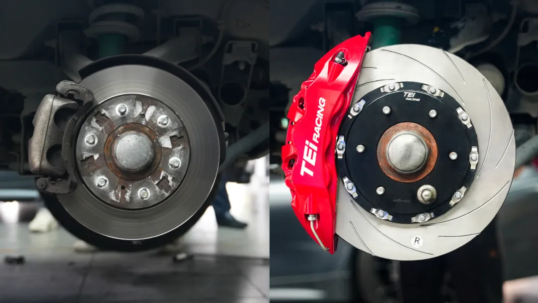 Front Big Brake Kit 6 Piston Caliper with 332x32mm rotor BBK auto brake system For MITSUBISHI PAJERO 17 inch car rim