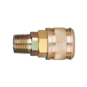 Single Shut Off Pneumatic Air Connectors , Durable Steel Pneumatic Quick