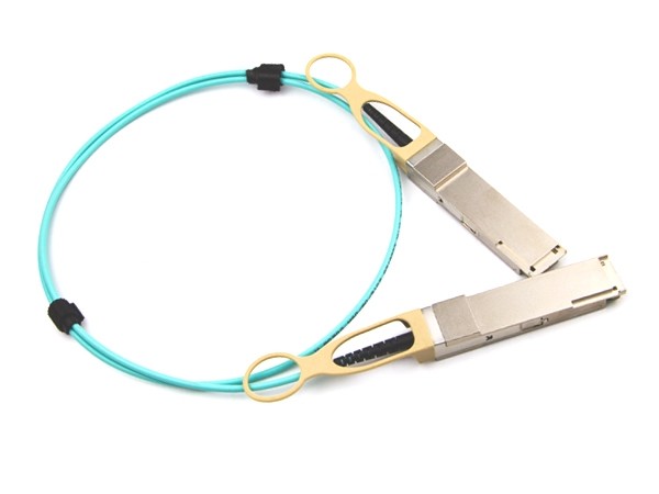 100G AOC Cable Fiber Optic Ethernet Transceiver QSFP28 To QSFP28 RoHS 6