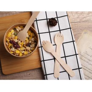 FSC 100% Birch Wooden Disposable Wooden Utensils Spork 140mm