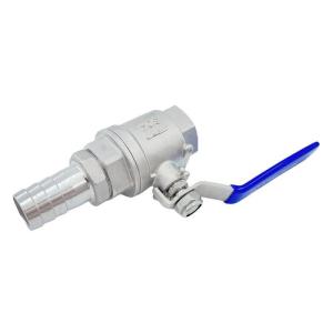 Structure Stainless Steel 2PC Floating Ball Valve with Pagoda Pipe End