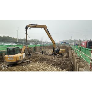 Hydraulic Vibroflot with 220 kN Centrifugal Force 20 m³/min Air Compressor and