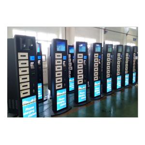 Public Bars Casinos Mobile Device Charging Station Kiosk with 19 Inch Advertising LCD Screen