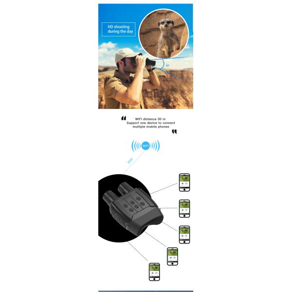 Night Vision Goggles Hunting Camera Portable Daytime Black Binocular