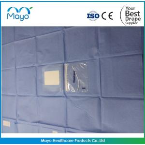 MAYO SMS Ophthalmic Drape With Pouch Surgical Eye Drape Blue