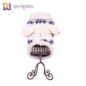 Fall And Winter Snowflake Argyle Knitted Dog Sweater Customized