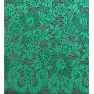 Green Scalloped Edge Lace Fabric
