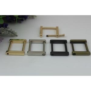 Customized zinc alloy gunmetal color 25 mm metal square ring buckle for bags