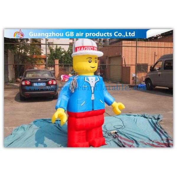 Nylon Inflatable Cartoon Characters , Inflatable Lego Model With Beautiful And