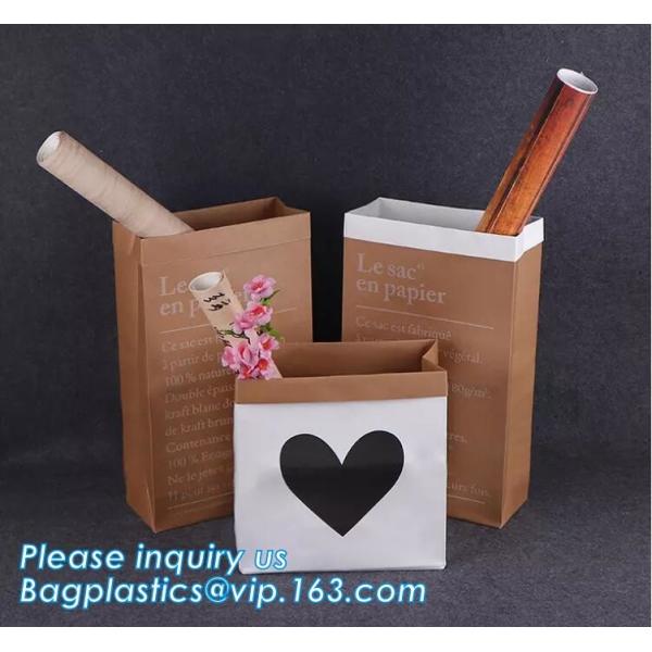 Gold foil stamp matt laminated black handle rope hair extension packaging bag red paper bag,Handle Brown Kraft Gift Pape