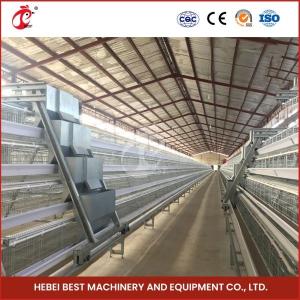 Quality A Or H Type 4 Tier 160 Birds Layer Chicken Battery Cage For Egg Production Sandy for sale