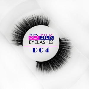 Natural Black 3D Silk Eyelashes High Flexibility 100% Handmade Craft