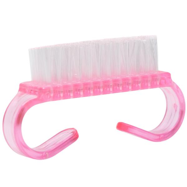 Plastic Handle Nail Brush with Four Rows of Nylon Bristles Easy to and Effective