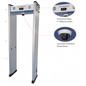 Long Rang Temperature Measuring 6 Zones Metal Detector Door