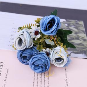 European style simulation rolled edge rose wedding bouquet, wedding photography