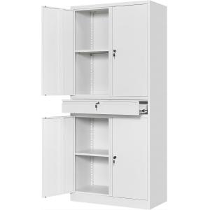 Quality 80x40x180CM compact white color functional storage cabinet office furniture cabinet used in office warehouse for sale