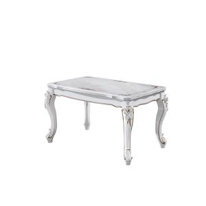 Hotel Pearly White Rectangular Nordic Marble Dining Table
