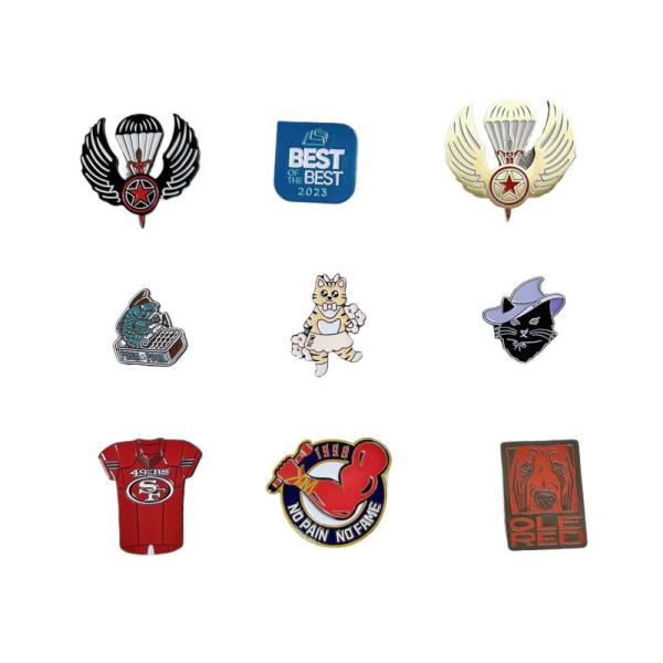 Custom Hard Enamel Lapel Pins with Gold Silver Copper Plating