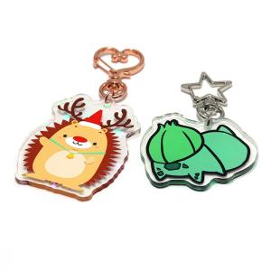 Manufacturer Custom Cartoon Pattern Printed Acrylic Keychain Caricatur Cartoon