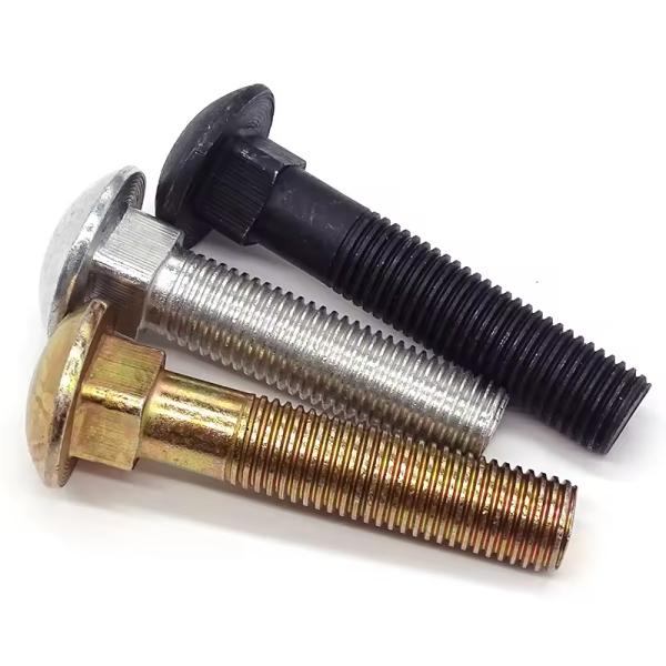 High Strength Galvanized DIN603 Carriage Bolt Half Head Square Neck Fastener Chinese Manufacturer Steel Material Plain Finish