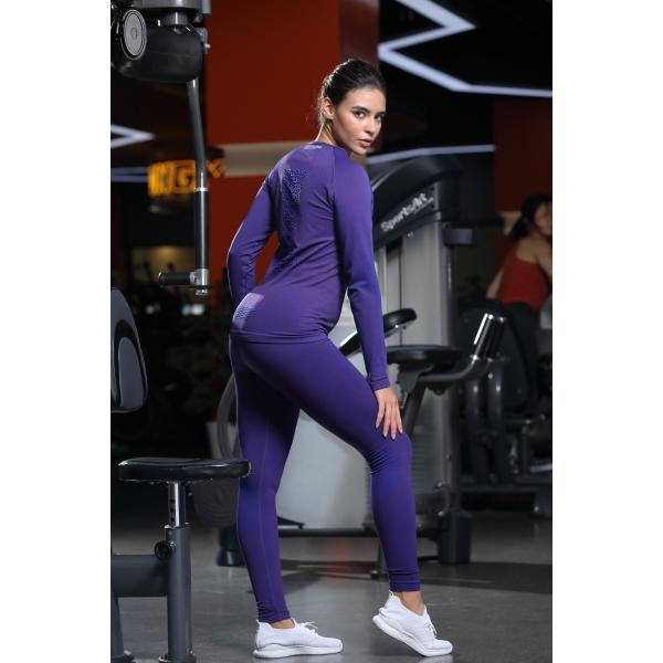 4 Way Stretch Workout Long Sleeve Tops Seamless Sustainable