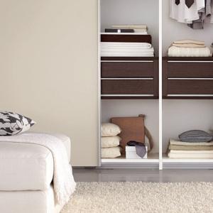 Custom High Glossy Waterproof Bedroom Wall Wardrobe Acrylic / UV / Lacquer