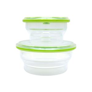 BPA Free Silicone Airtight Collapsible Food Storage Container 400ML