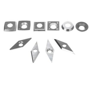 10PCS Sets Woodturning Carbide Inserts Including Round / Square / Diamond Shape