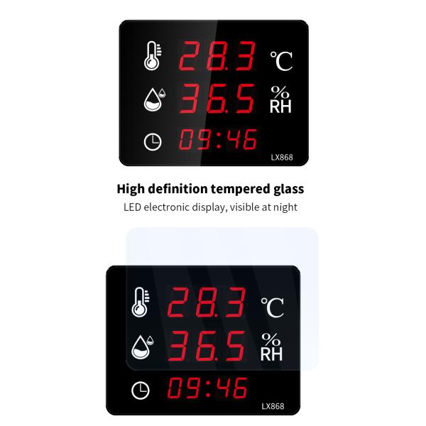 Electronic Temperature and Humidity Meter Household Indoor Industrial High-precision Display Wall Mounted Outdoor Thermometer