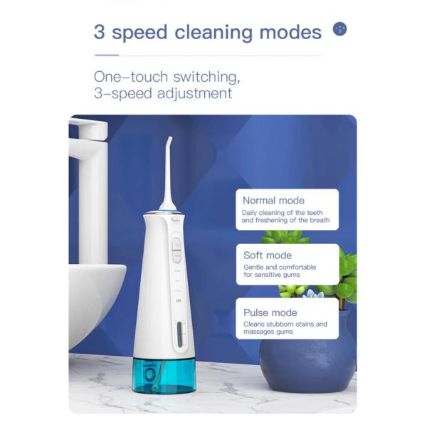 Water Flosser Professional Cordless Dental Oral Irrigator 300ML Portable Water Flosser for Teeth 3 Modes Gum Massage 0