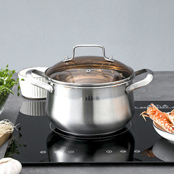 Factory Kitchen 304 Stainless Steel Steamer Pot Soup Pot Milk Pot Cooking Ware