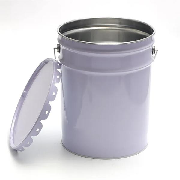 1L-40L Anti Rusting Eco Friendly Open Head Steel Pail For Paint Storage